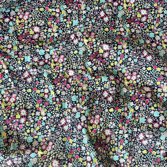 FRANK & EILEEN BARRY Tailored Crinkle Cotton Floral Button-Up Shirt L - Picture 11 of 11